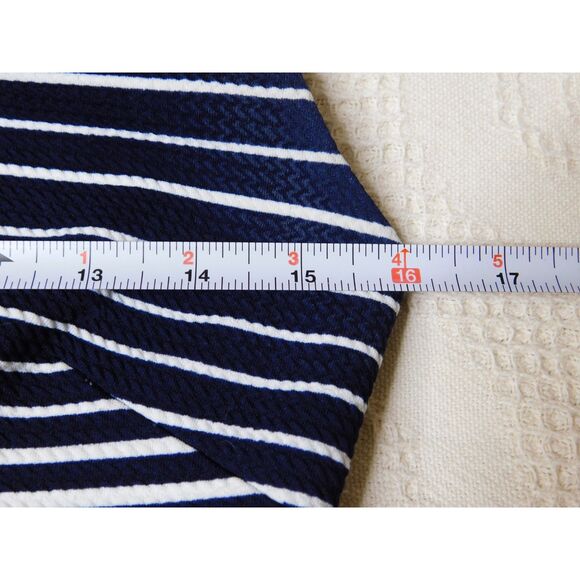 Woman's Sheath Dress Sz. S Margaret M. Blue White Office Siren - Picture 5 of 6